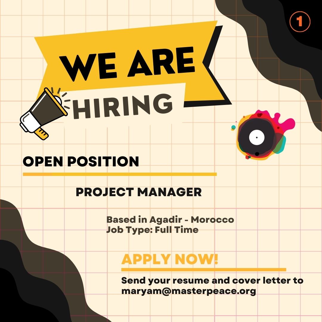 New Deadline ! MasterPeace Morocco is Hiring a Project Manager !