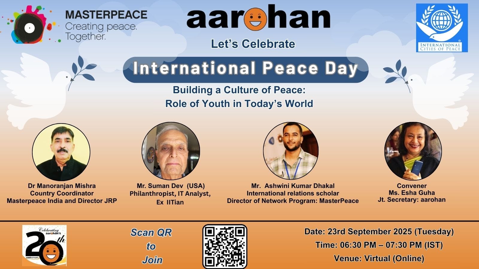 Aarohan’s Youth Dialogue for Peace: Reflections from an Inspiring International Webinar