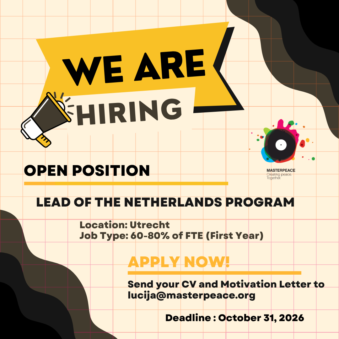 Opportunity : MasterPeace is Hiring Lead of The Netherlands Program